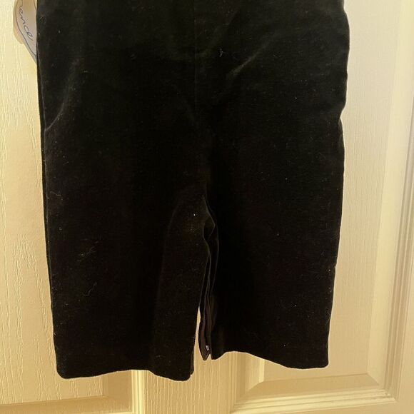 Florence Eiseman Black Velvet Snowman Longall Overalls Romper Boys 6 Months NWT - Picture 13 of 13